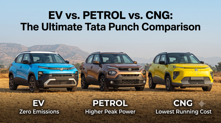 Tata Punch EV vs Petrol vs CNG