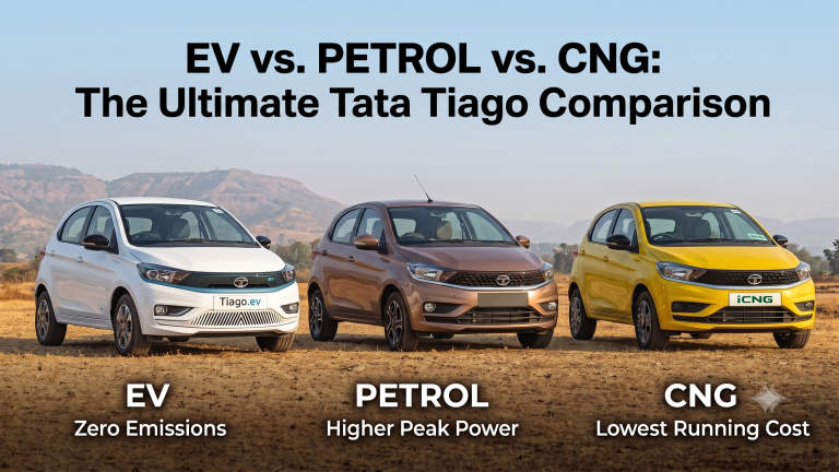 Tata Tiago EV vs Petrol vs CNG