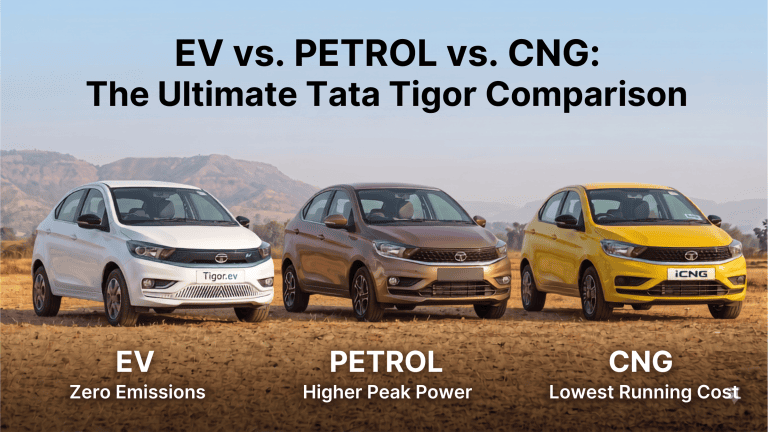 Tata Tigor EV vs Petrol vs CNG